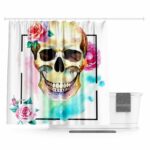 Flowered Skull Shower Curtain
