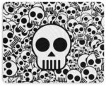 Black and White Skull Mouse Pad