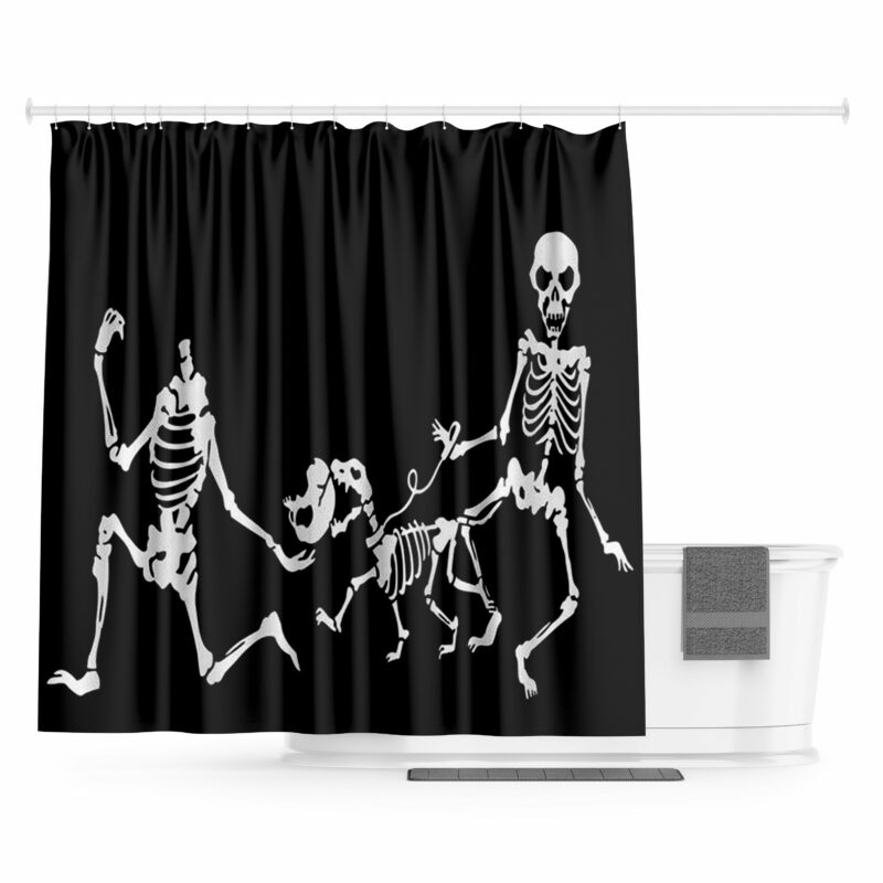 Skeleton Skull Shower Curtain