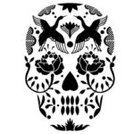 Mexican Skull Sticker Art