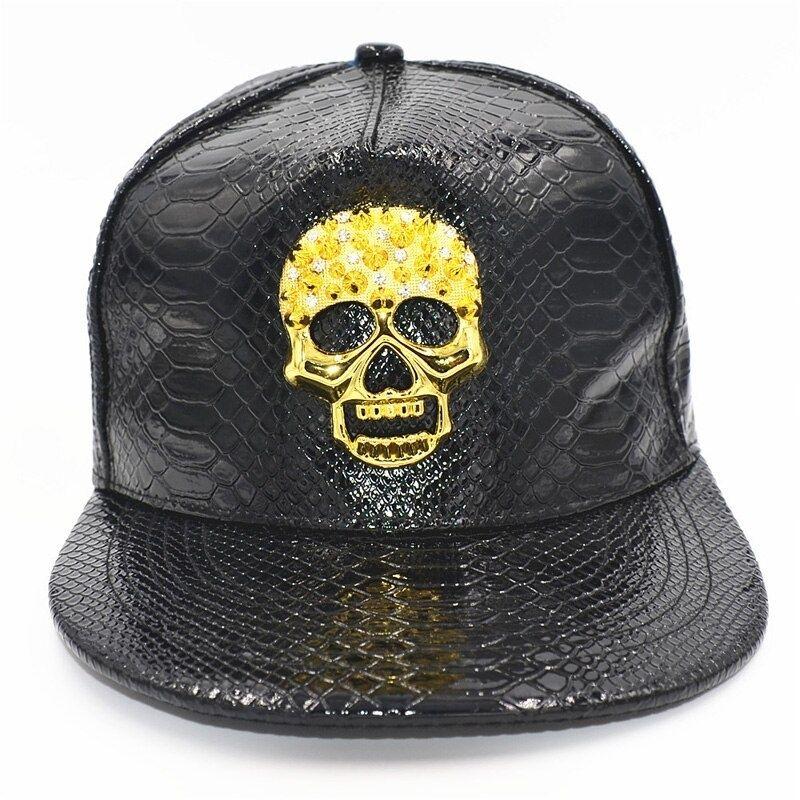 Gold skull cap