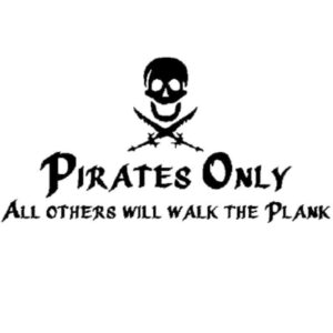 Pirate Only Sticker