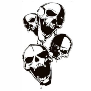 Black Skull Sticker
