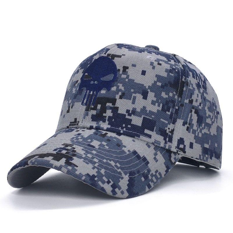 Punisher blue camouflage cap