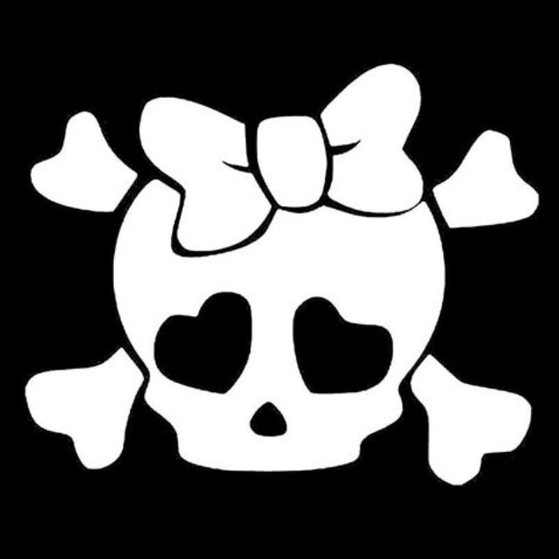stickers girl skull pirate