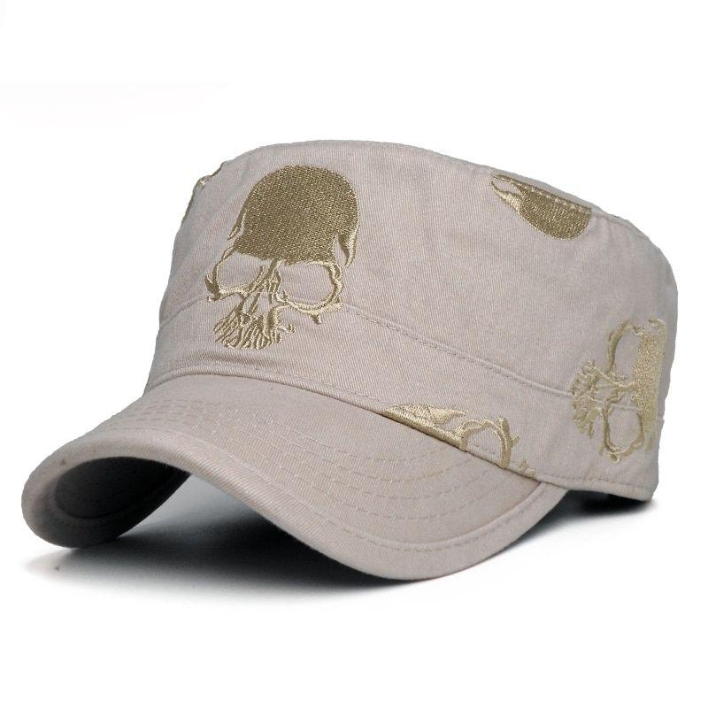 Gold embroidered skull cap
