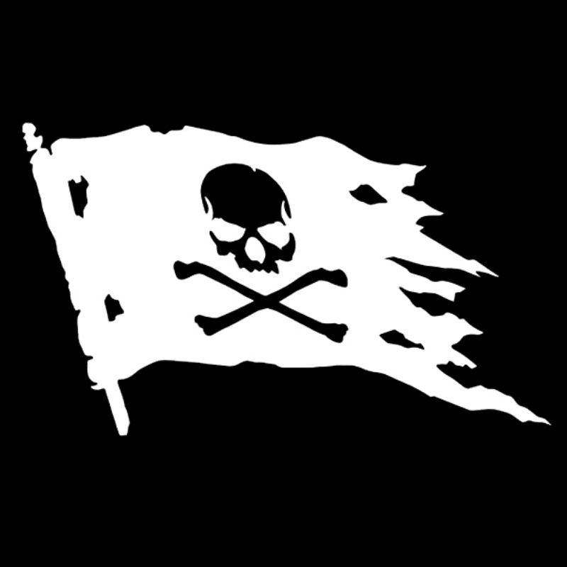 stickers pirate skull flag