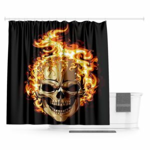 Fire Skull Curtain