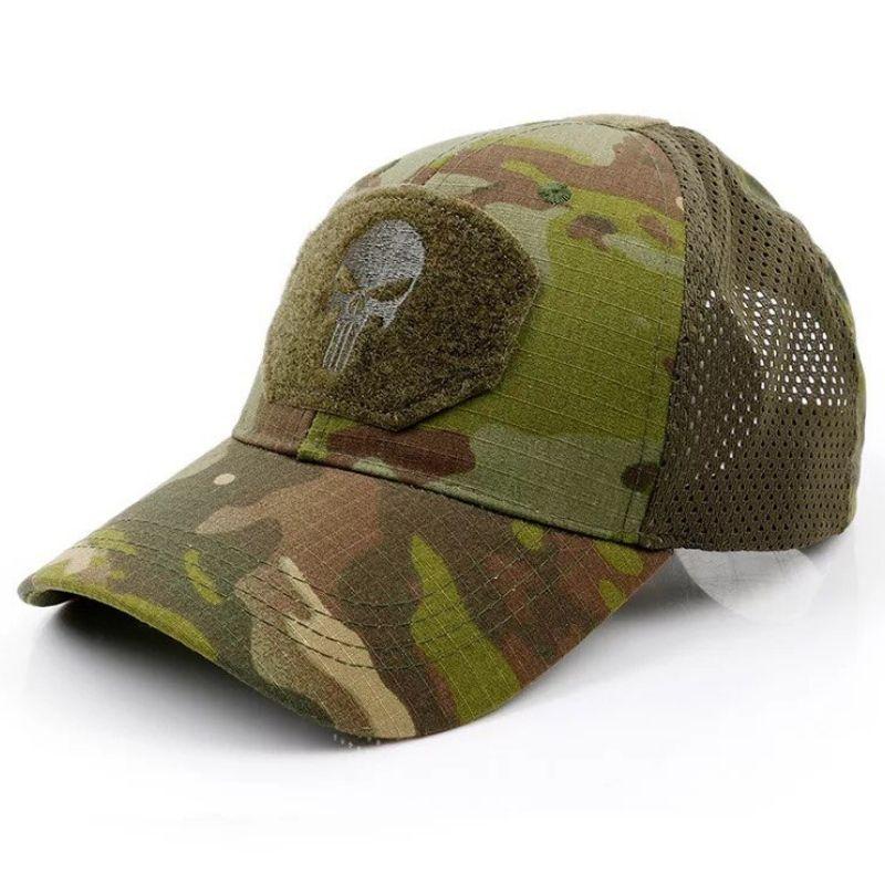Punisher military camouflage cap