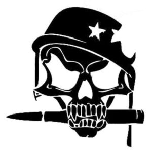 Military Skull Sticker