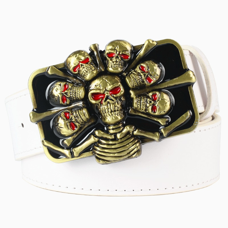 punk skull belt