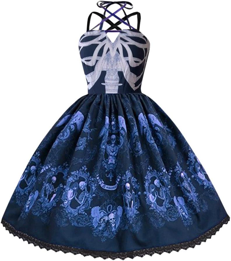Blue Skeleton Dress