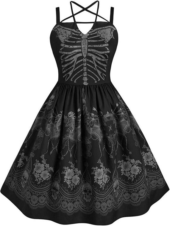 Gothic Skeleton Dress