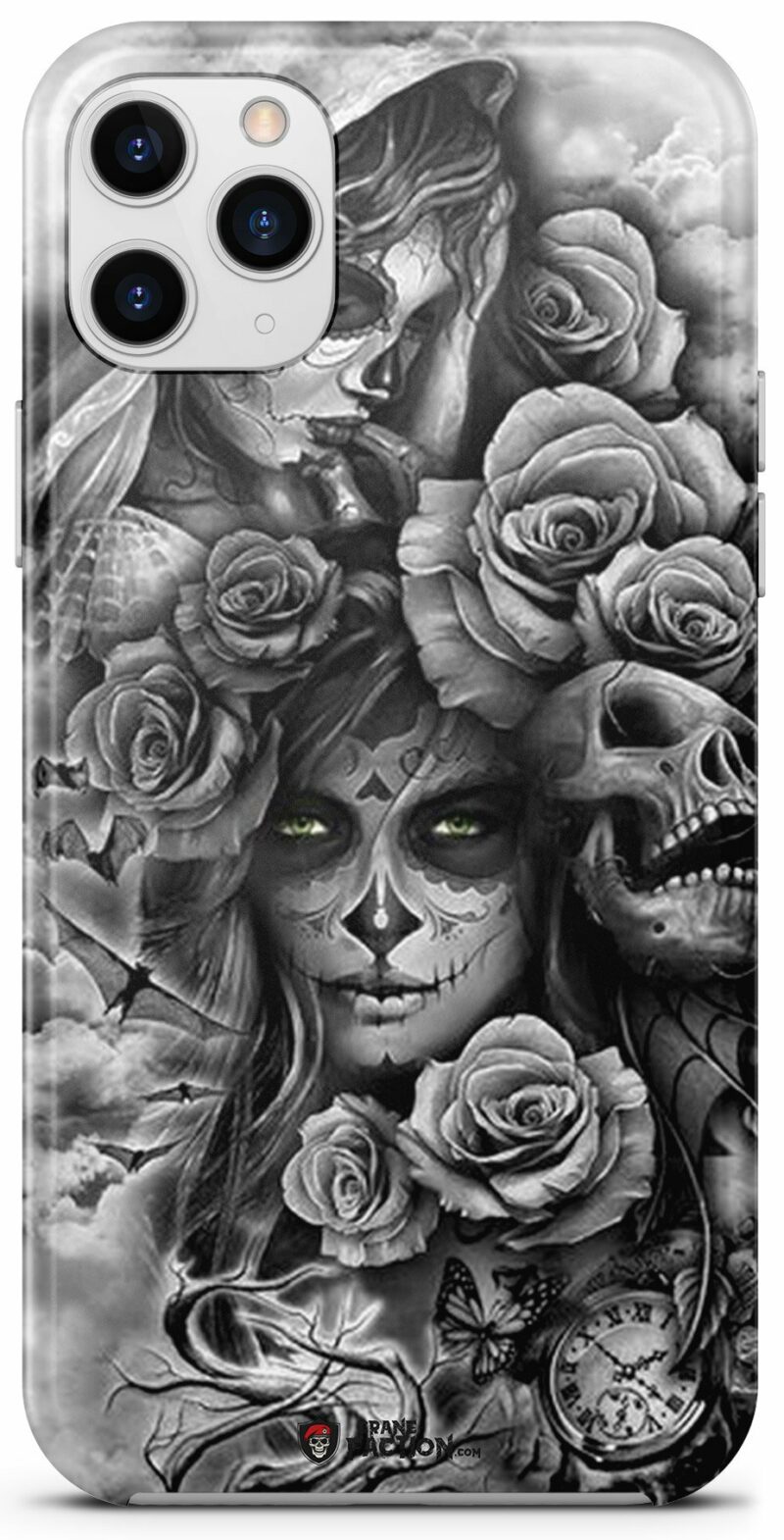 Mexican Skull Case With Flowers