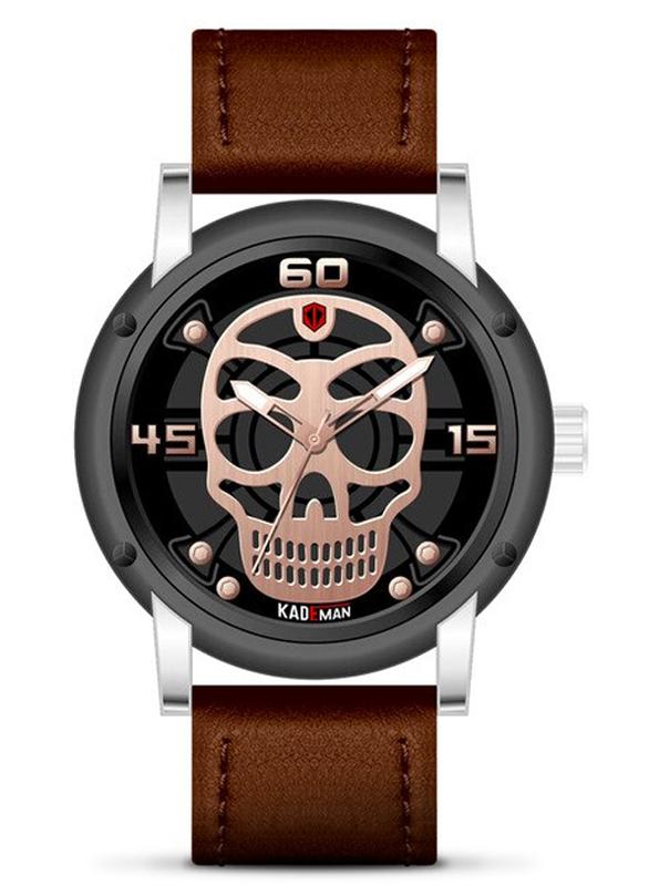 Leather Skull Watch