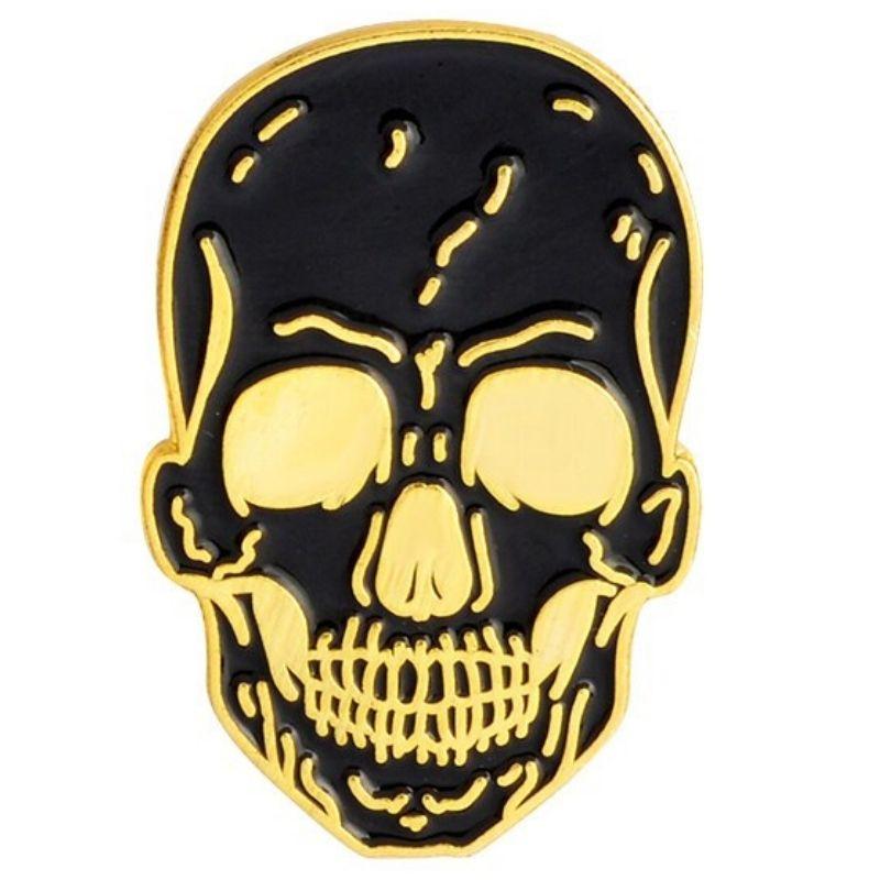 Gold skull pin