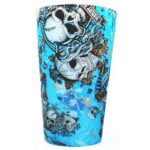 Mexican Party Skull Glass