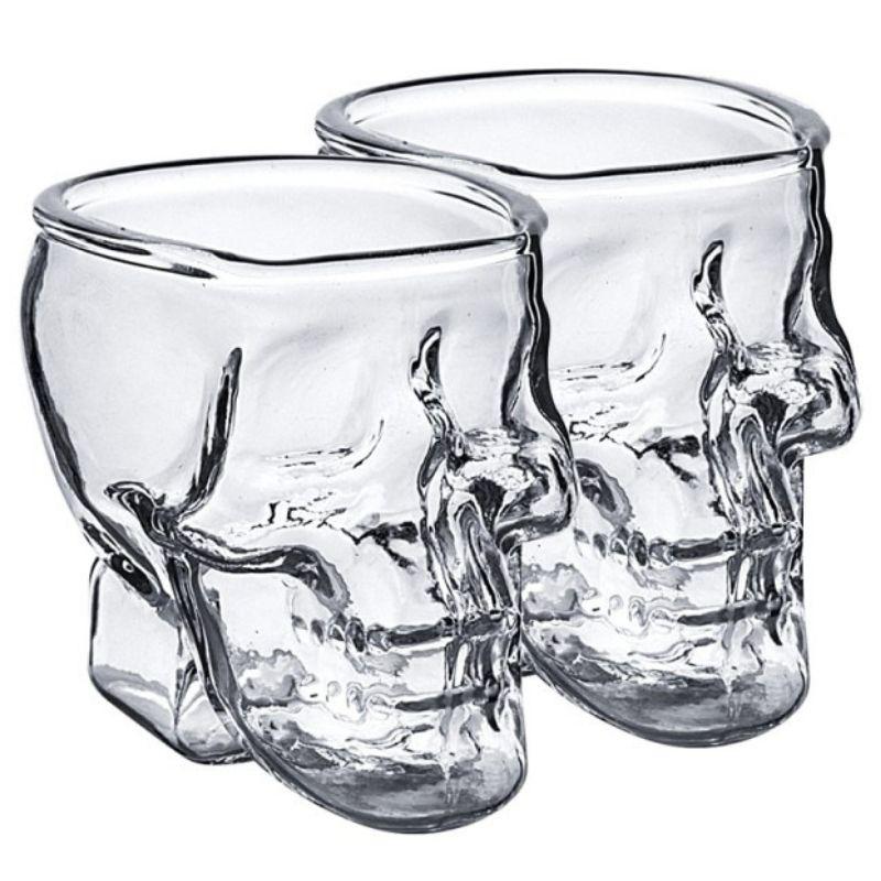 Skull and Crossbones Glass Set of Two