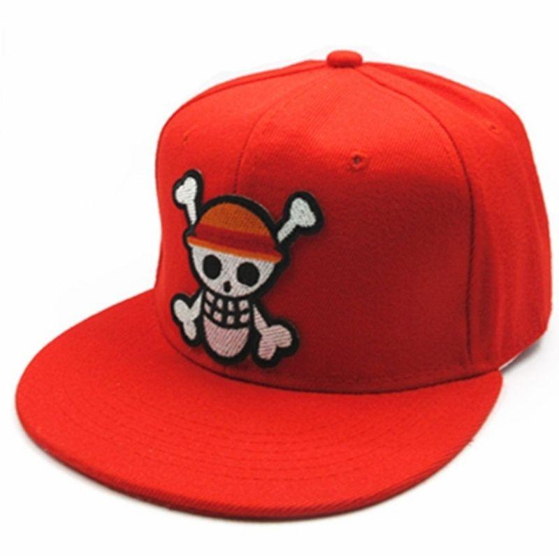 Red cotton pirate cap