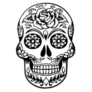 Mexican Skull Sticker Man