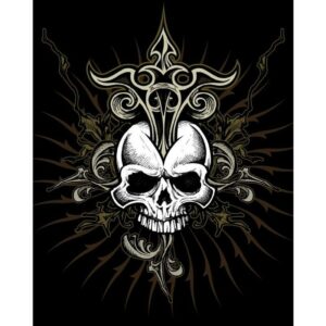 Gothic Skull Flag