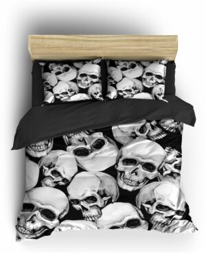 Comforter Cover Skull & Crossbones Black & White