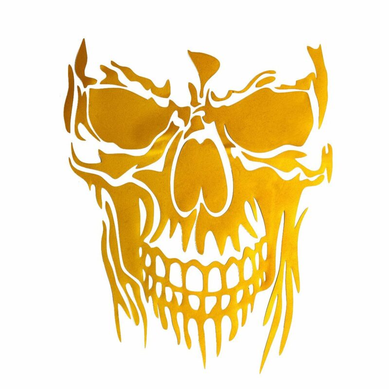 Gold Skull Sticker