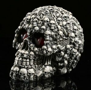 decorative human skull
