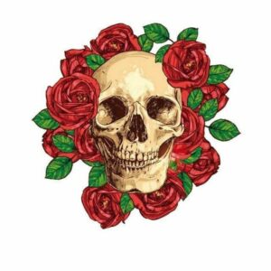 Transfer Skull With Roses
