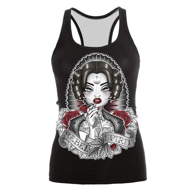 Gothic Style Tank Top