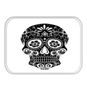 Black and White Mexican Skull Rug