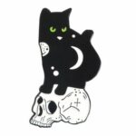 Black and White Cat Pin