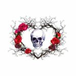Skull & Crossbones Heart Transfer