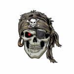 Pirate Skull Transfer