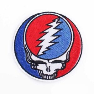 Blue White Red Skull Patch