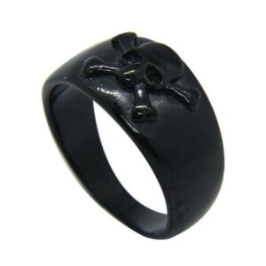 Small black skull ring