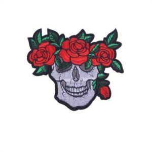 Skull Patch With Flower